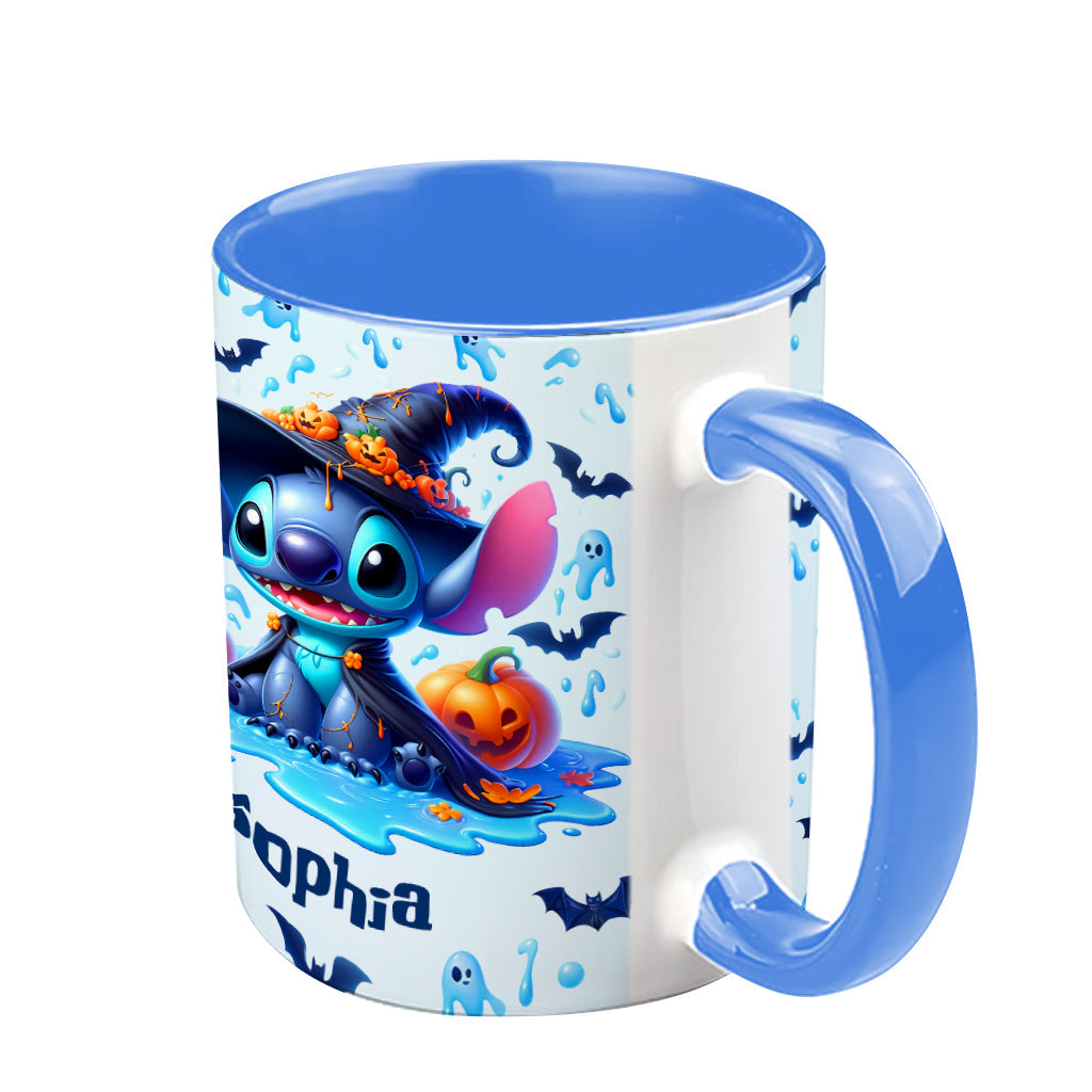 Personalized Halloween Ohana Accent Mug with Custom Name Accent Mug GradoCreations