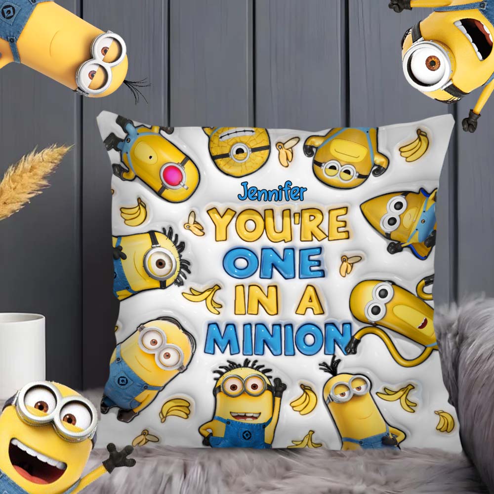 Personalized You're One In A Minion Throw Pillow Gift Throw Pillow GradoCreations