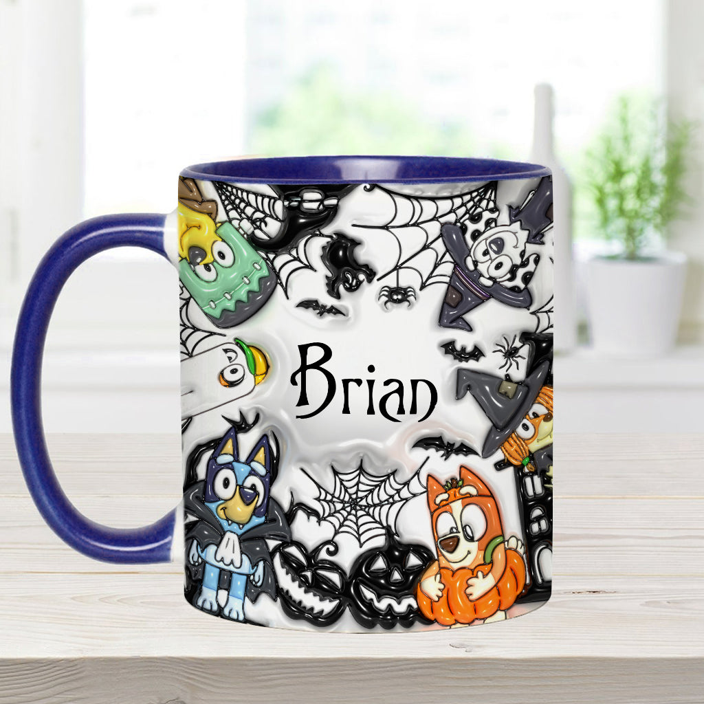 Personalized Halloween Accent Mug with Custom Name Gift Accent Mug GradoCreations
