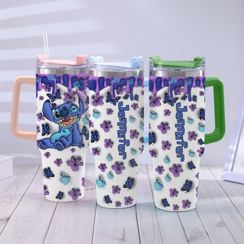 Personalized Ohana Tumbler with Handle Custom Name Gift Idea Tumbler With Handle GradoCreations