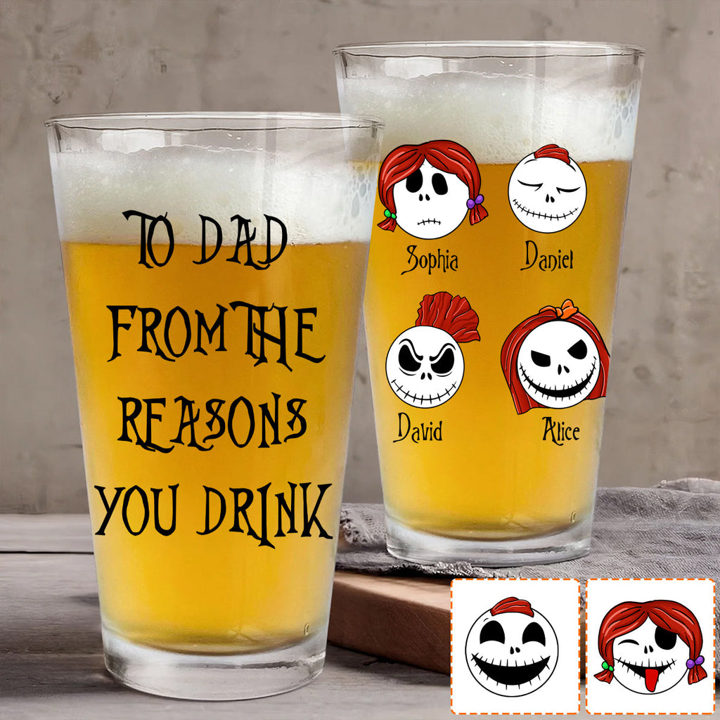 Personalized Beer Glass for Dad Custom Name Gift Idea Beer Glass GradoCreations