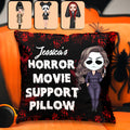 Personalized Horror Movie Support Pillow Custom Name Gift Throw Pillow GradoCreations