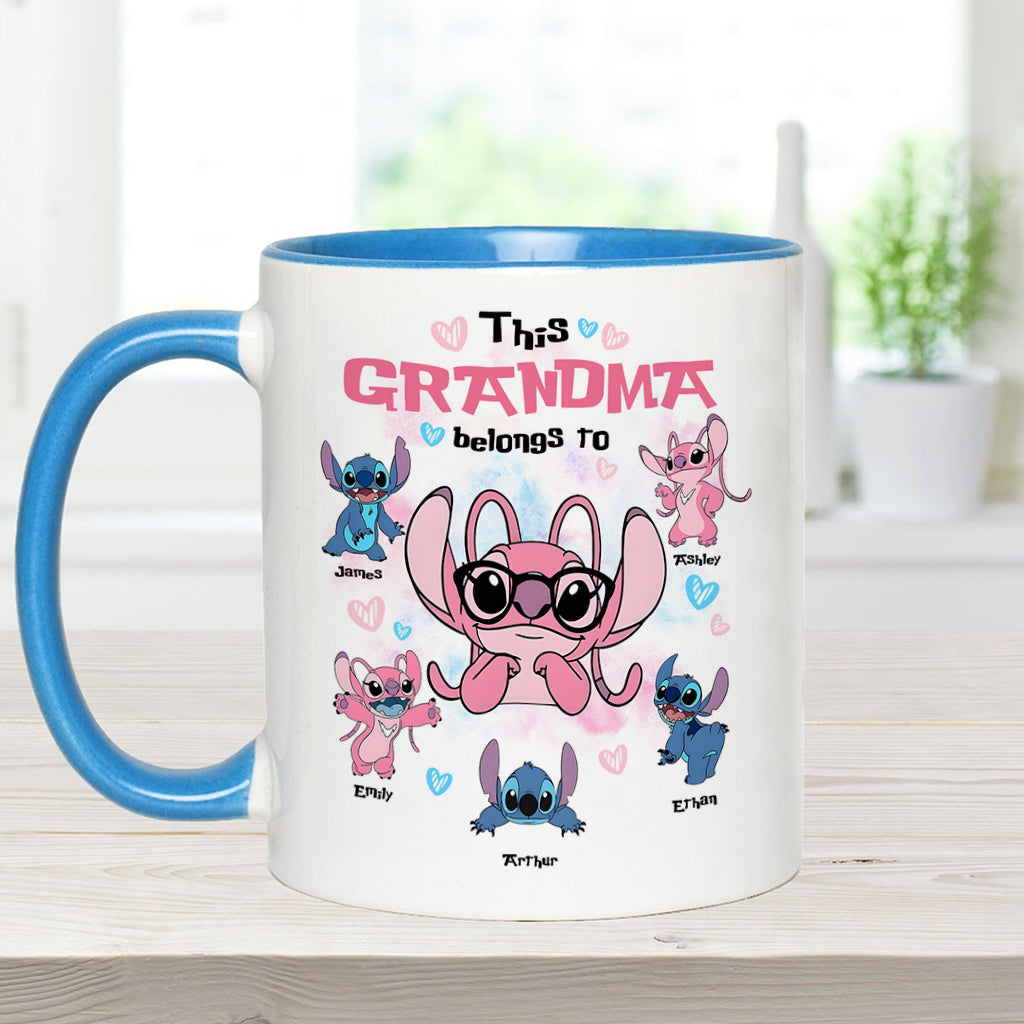 Personalized Accent Mug This Grandma Belongs To Custom Name Gift Accent Mug GradoCreations