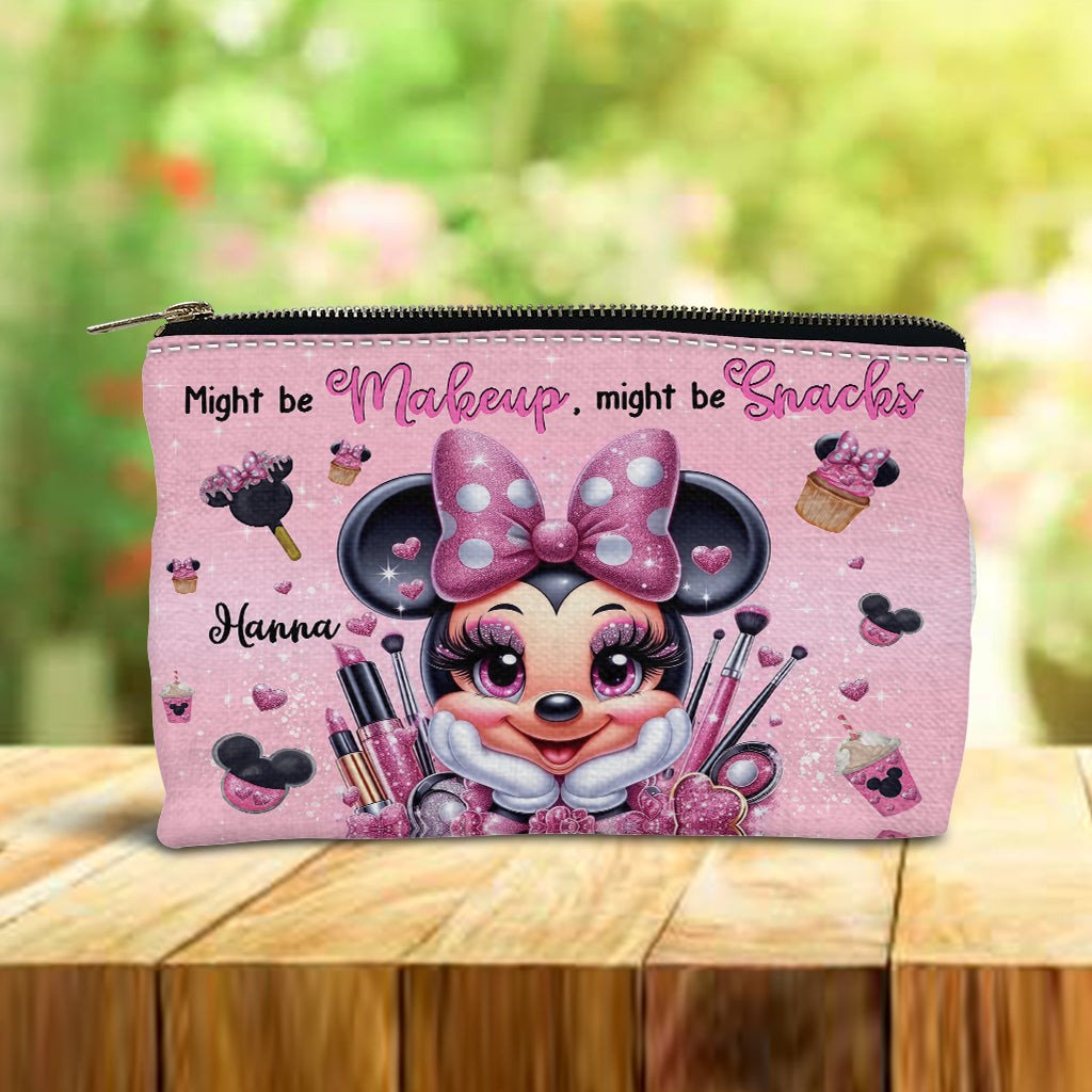 Personalized Makeup and Snacks Pouch Custom Name Gift for Her Pouch GradoCreations