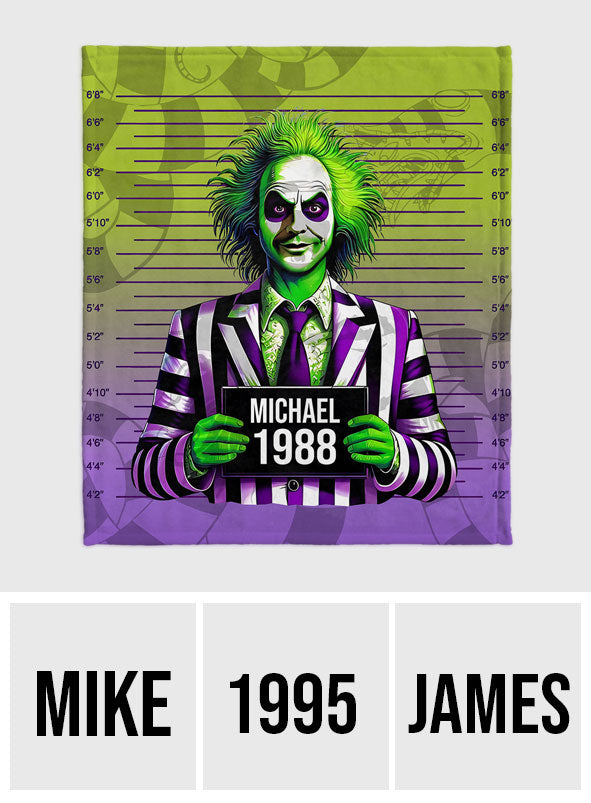Funny Personalized Blanket with Mugshot Design for All Occasions Blanket GradoCreations