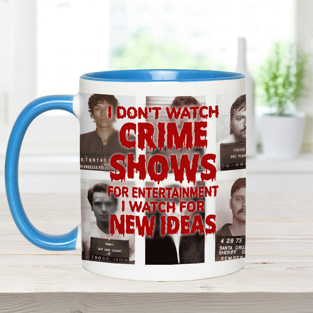 Personalized Accent Mug with Funny Crime Show Quote Gift Idea Accent Mug GradoCreations