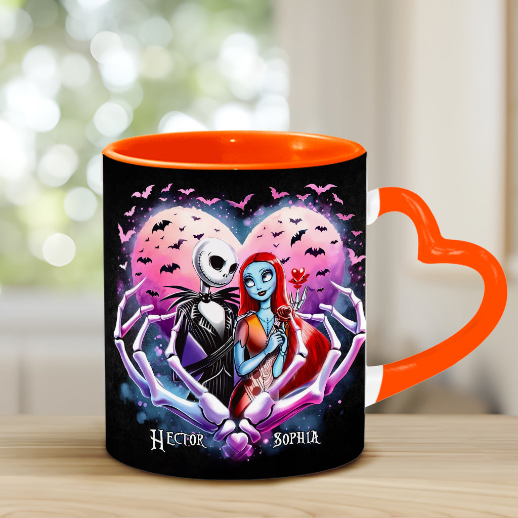 Personalized Heart Handle Mug Custom Couple Gift for Valentine's Day Heart Handle Mug GradoCreations