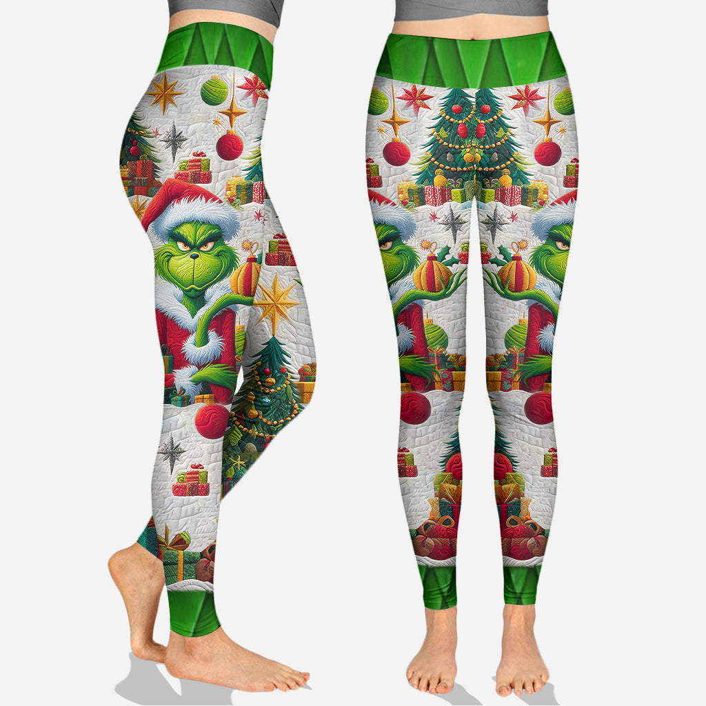 Personalized Grinchmas Hoodie and Leggings Set Custom Name Christmas Gift Hoodie & Leggings GradoCreations