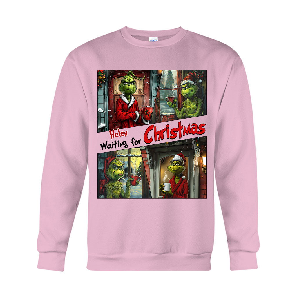 Personalized Grinch Christmas T-shirt & Hoodie Gift for Mom T-shirt & Hoodie GradoCreations