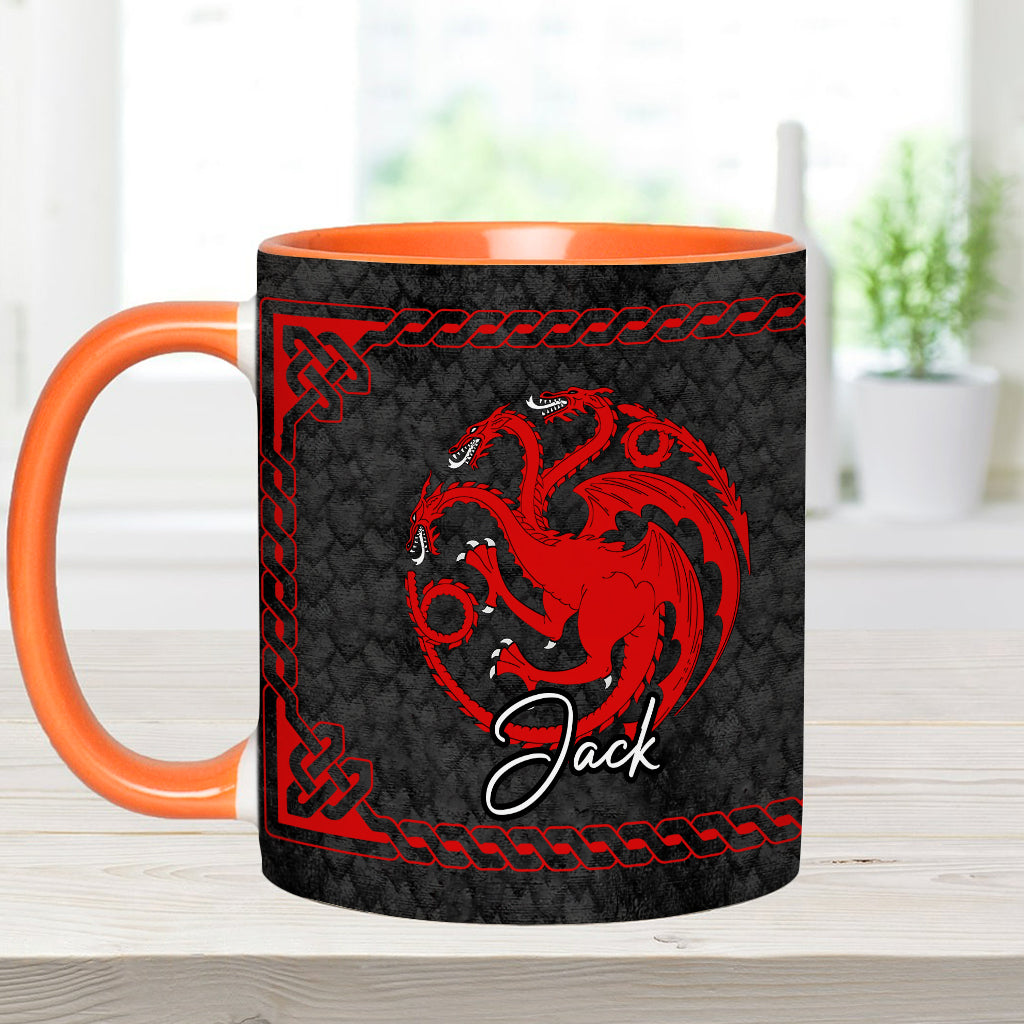 Personalized Accent Mug with Dragon Design for Coffee Lovers Accent Mug GradoCreations