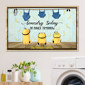Personalized Laundry Today Naked Tomorrow Wood Sign - Custom Family Home Decor Rectangle Wood Sign GradoCreations