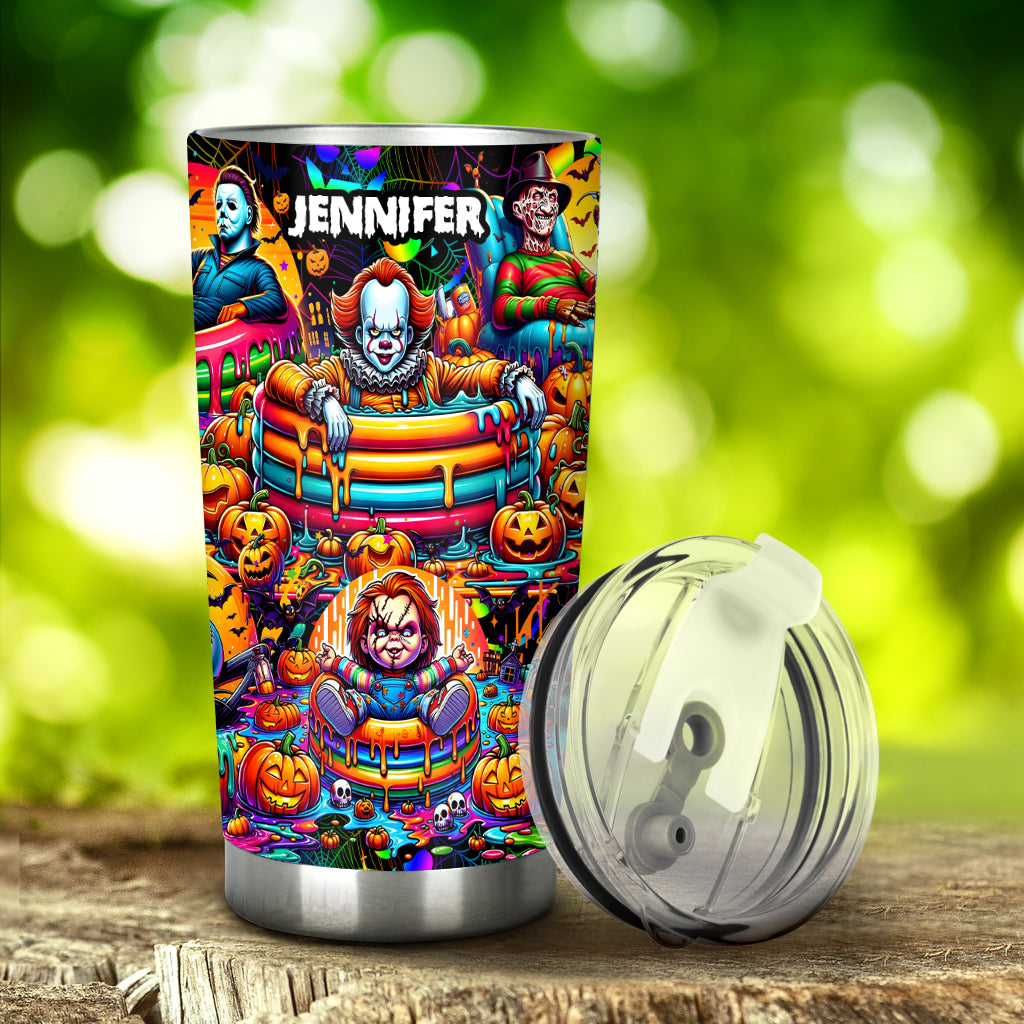 Personalized Halloween Tumbler Custom Name Drinkware Gift Tumbler GradoCreations