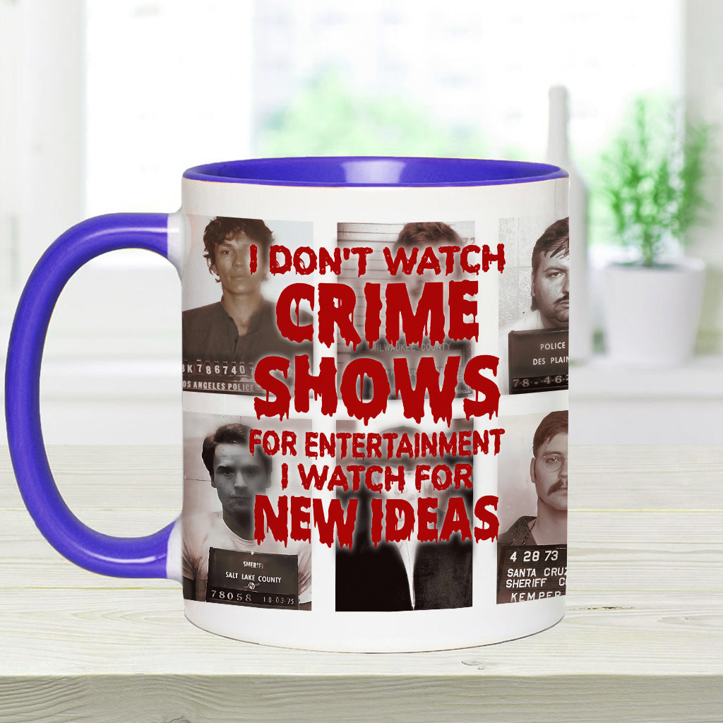 Personalized Accent Mug with Funny Crime Show Quote Gift Idea Accent Mug GradoCreations