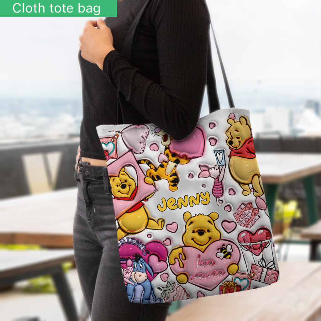 Personalized Winnie the Pooh Tote Bag Custom Name Gift Tote Bag GradoCreations