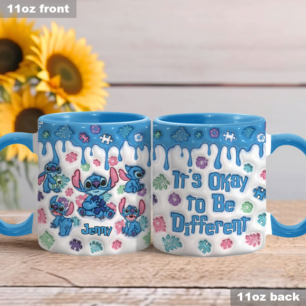 Personalized Autism Awareness Accent Mug Custom Name Gift Accent Mug GradoCreations