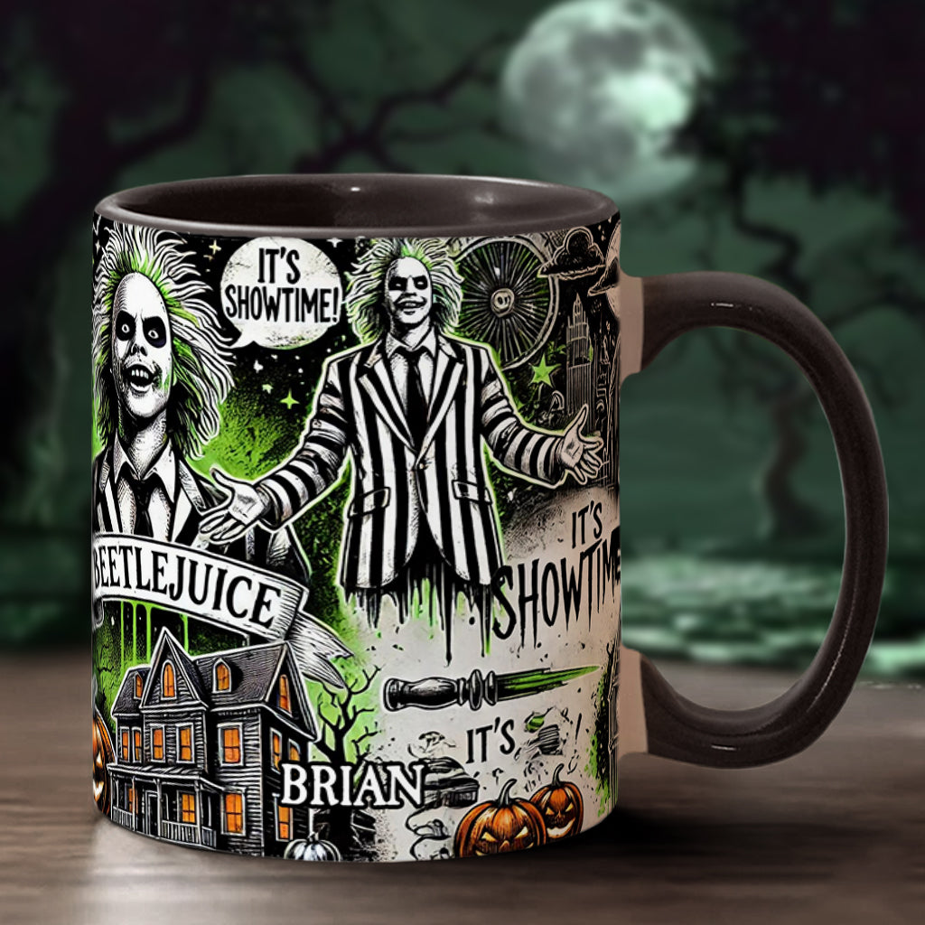 Personalized Halloween Accent Mug Custom Name Gift Idea Accent Mug GradoCreations