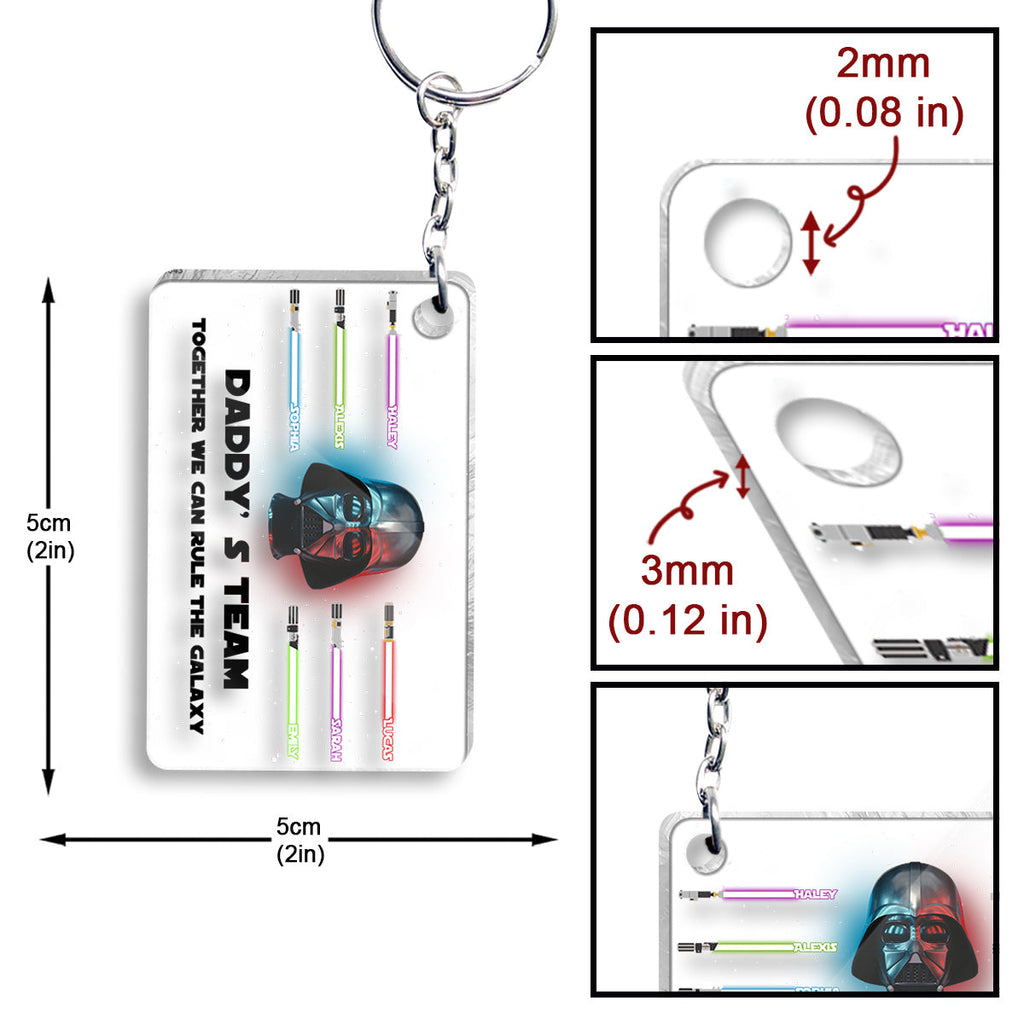 Personalized Star Wars Acrylic Keychain Gift for Dad One-sided Keychain GradoCreations