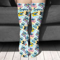 Personalized Cute Monsters Socks Custom Name Gift for Kids Socks GradoCreations