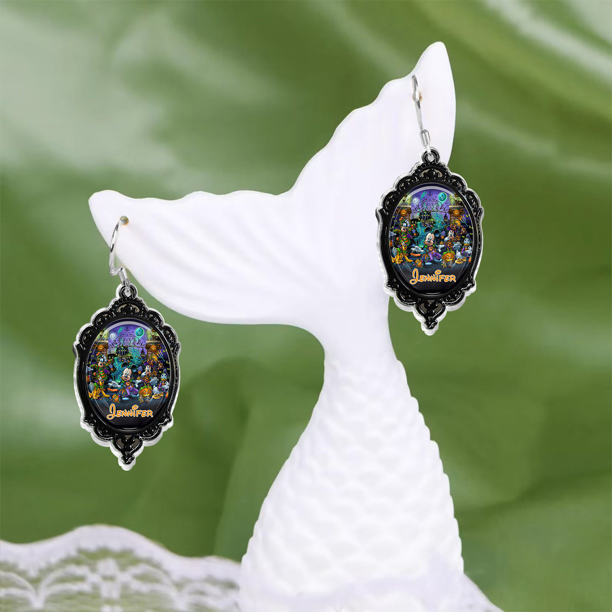Personalized Halloween Themed Mouse Earrings Gift for Her Earrings GradoCreations