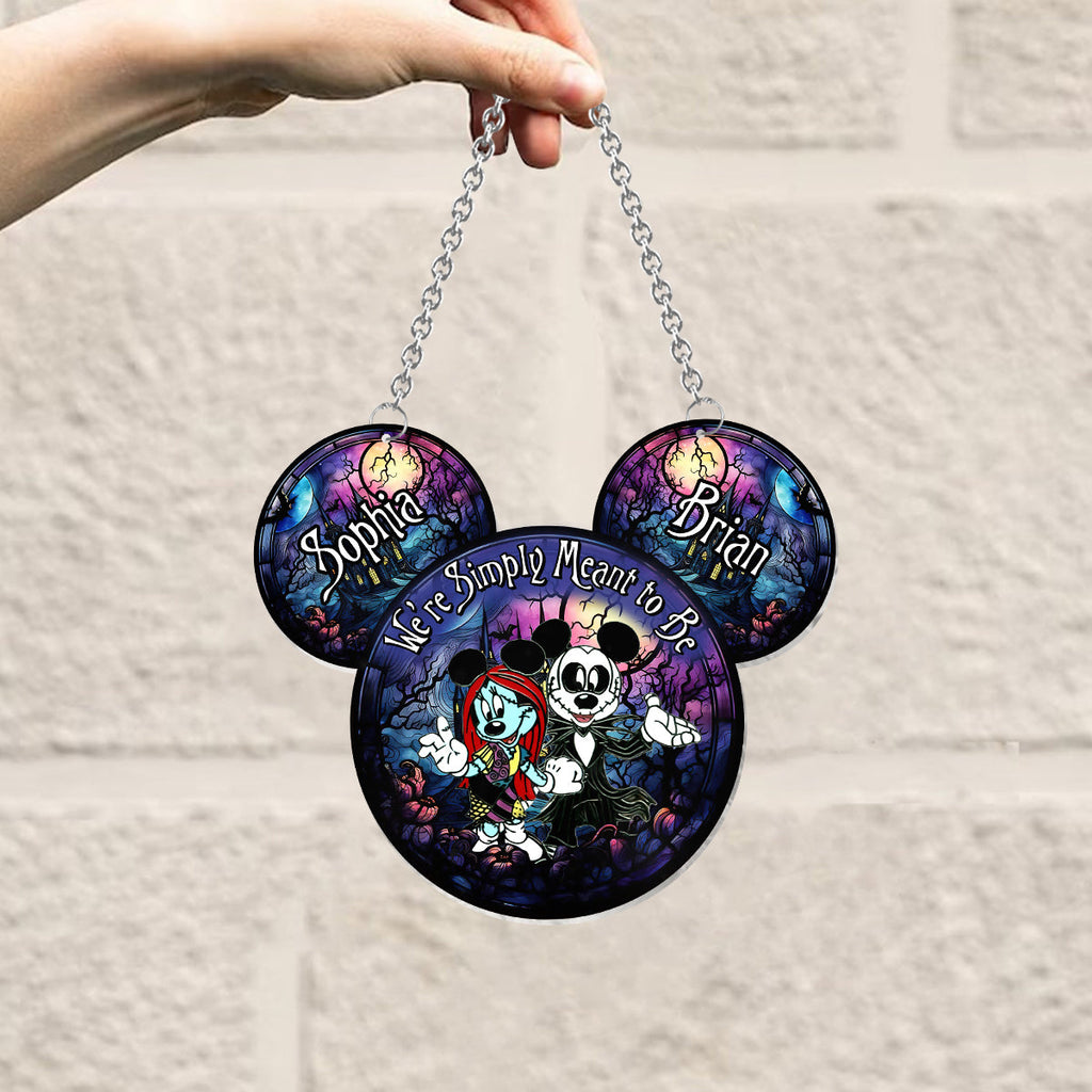 Personalized Mouse Suncatcher Ornament for Couples | Unique Gift Idea Window Hanging Suncatcher Ornament GradoCreations
