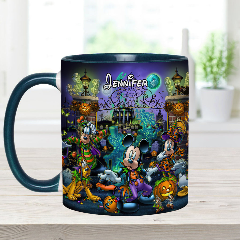 Personalized Halloween Accent Mug Custom Name Gift Idea Accent Mug GradoCreations