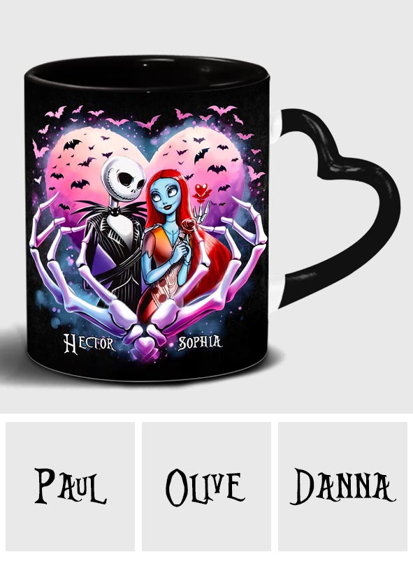 Personalized Heart Handle Mug Custom Couple Gift for Valentine's Day Heart Handle Mug GradoCreations