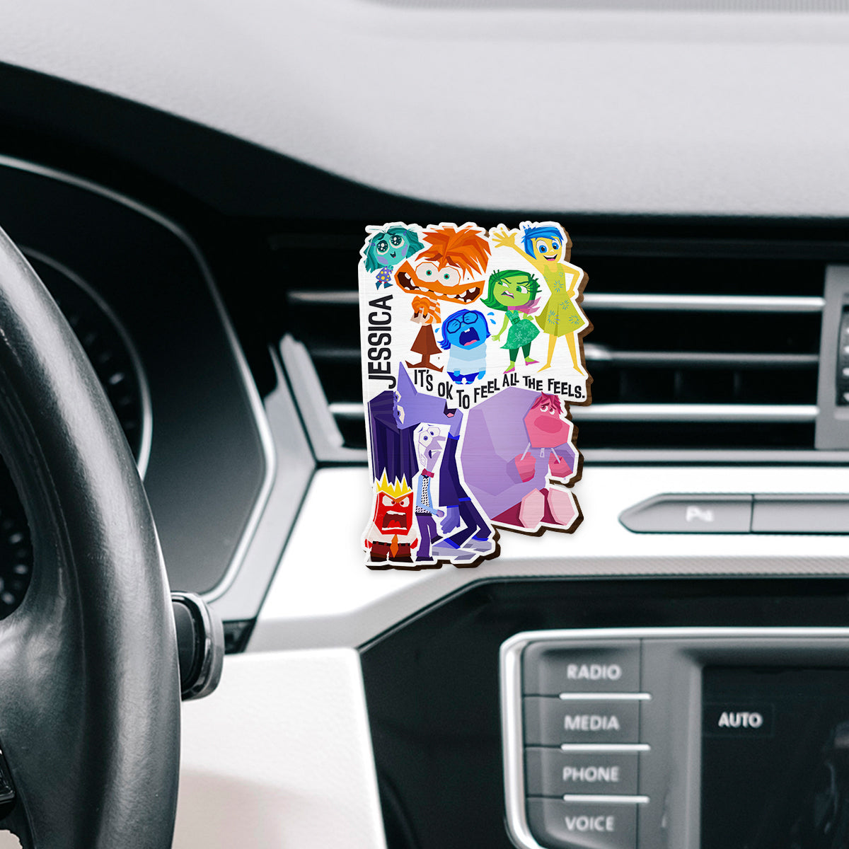 Personalized Car Visor Clip It's Ok To Feel All The Feels Gift Shaped Car Visor Clip GradoCreations