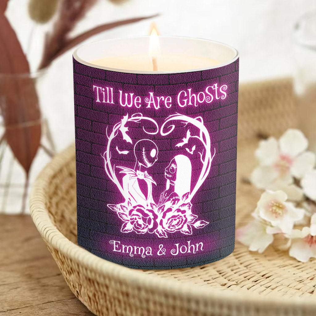 Personalized Till We Are Ghosts Candle with Wooden Lid for Couples Candle With Wooden Lid GradoCreations