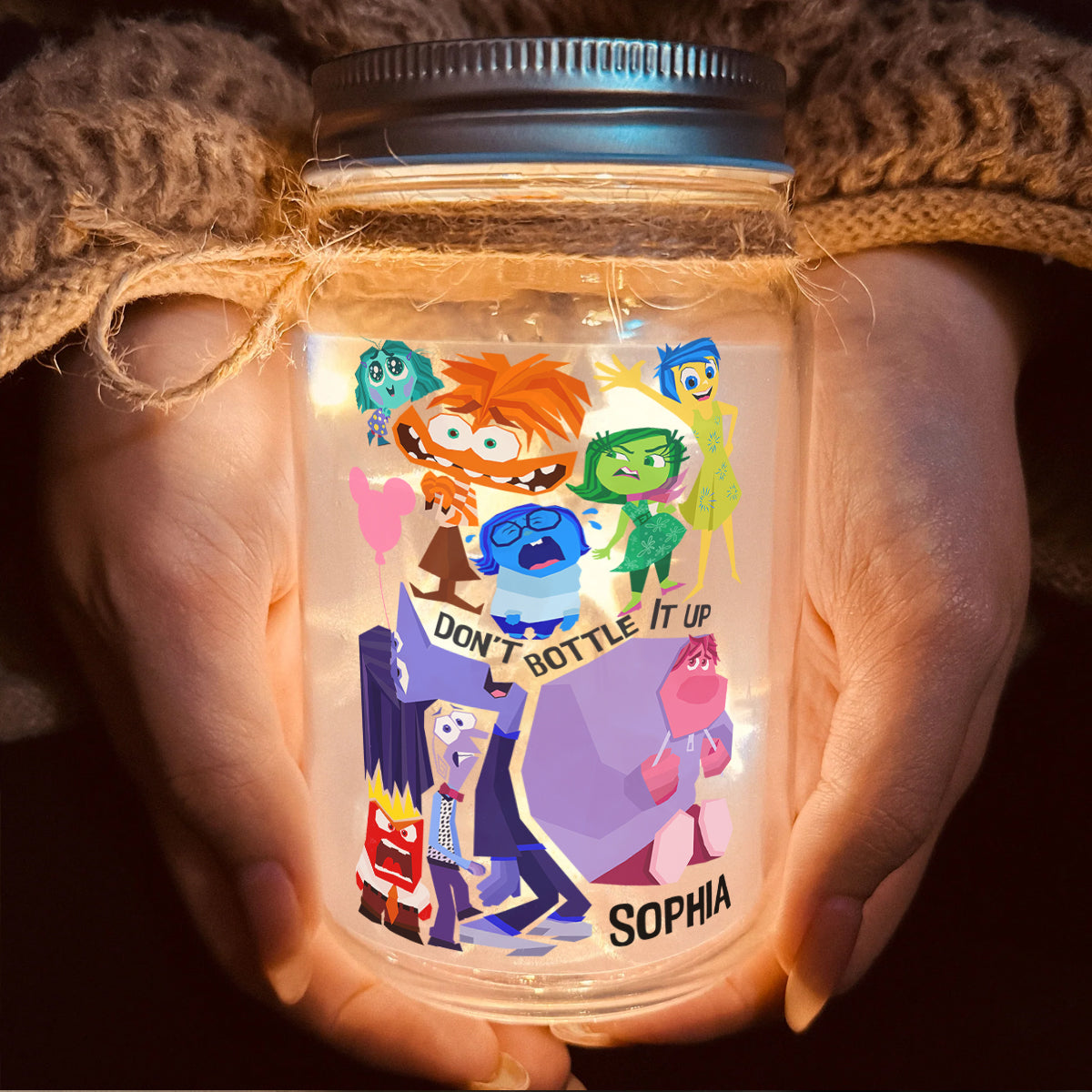Personalized Mason Jar Light Custom Name Unique Gift for Birthday Mason Jar Light GradoCreations