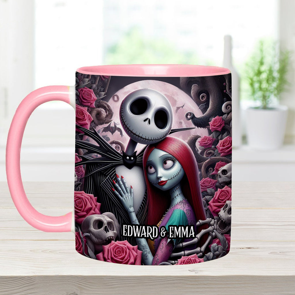 Personalized Nightmare Accent Mug Custom Names Gift for Couples Accent Mug GradoCreations