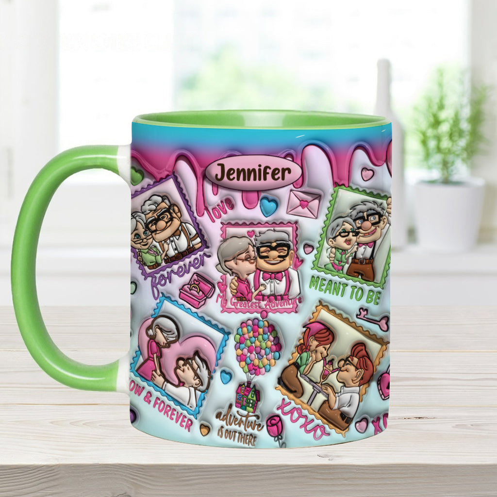 Personalized Two-Tone Accent Mug Custom Name Gift for Couples Accent Mug GradoCreations