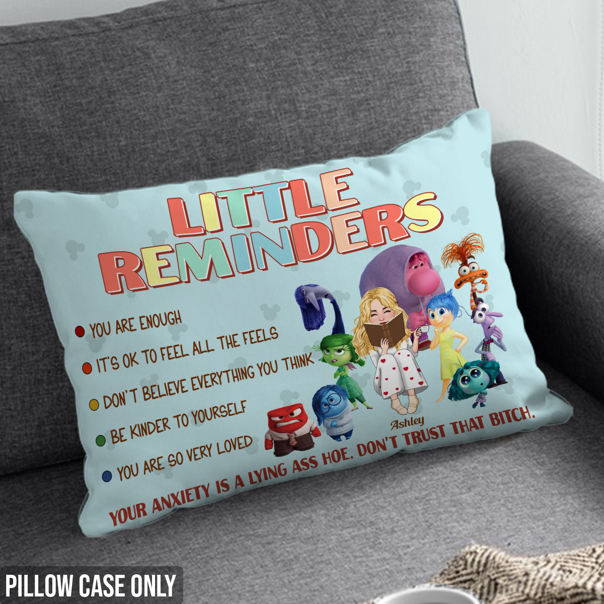 Personalized Little Reminders Pillow Cover for Unique Gift Rectangle Pillow Cover GradoCreations
