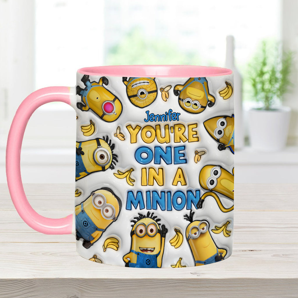 Personalized Minion Accent Mug Custom Name Gift for Birthday Accent Mug GradoCreations