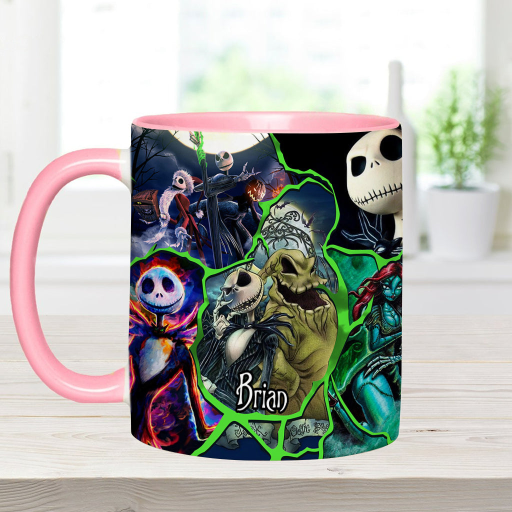 Personalized Nightmare Accent Mug Custom Name Funny Gift for Friends Accent Mug GradoCreations