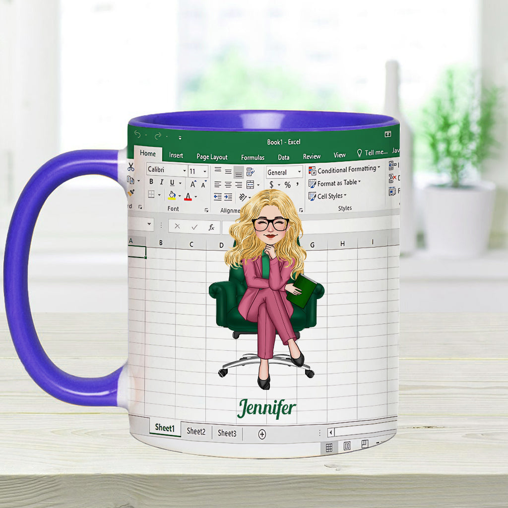 Personalized Accent Mug Custom Colleague Gift with Name Accent Mug GradoCreations
