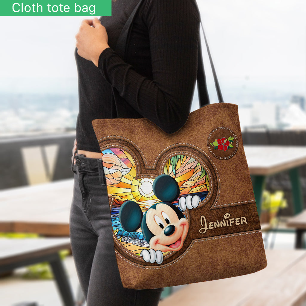 Personalized Mickey Mouse Tote Bag Custom Name Beach Gift Tote Bag GradoCreations