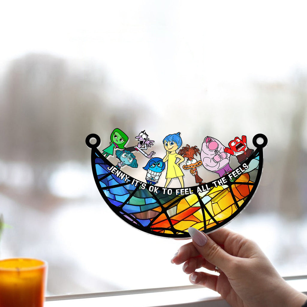 Personalized Window Hanging Suncatcher Ornament for Home Decor Window Hanging Suncatcher Ornament GradoCreations