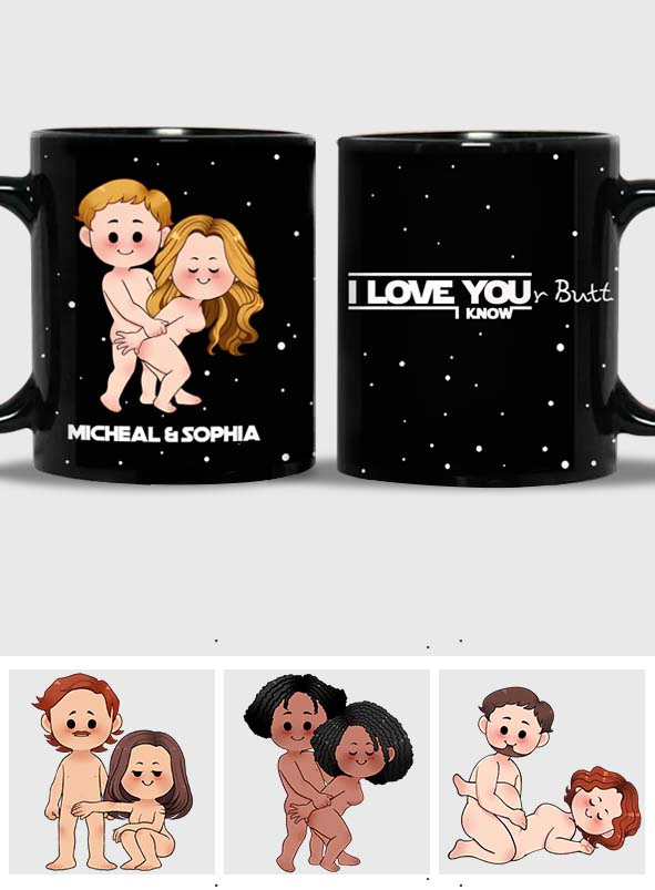 Personalized Black Coffee Mug Custom Couple Names Gift Idea Mug GradoCreations