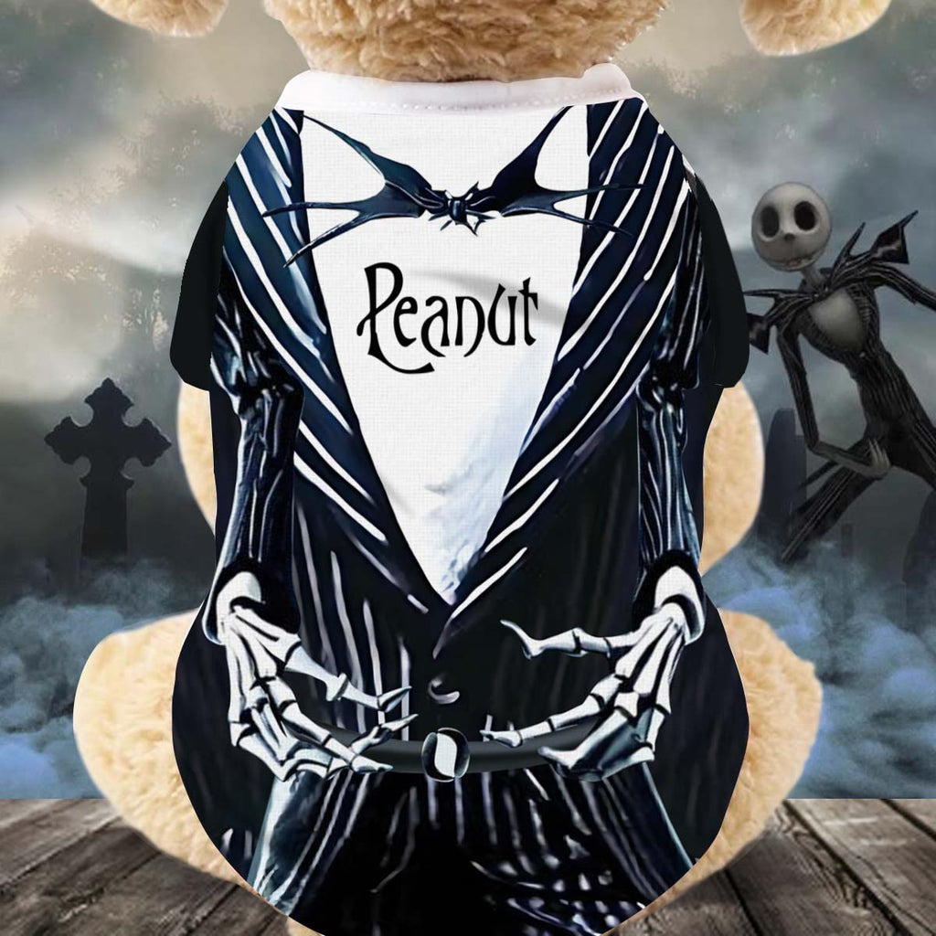 Personalized Skellington Dog Shirt Custom Pet Costume Pet Shirt GradoCreations
