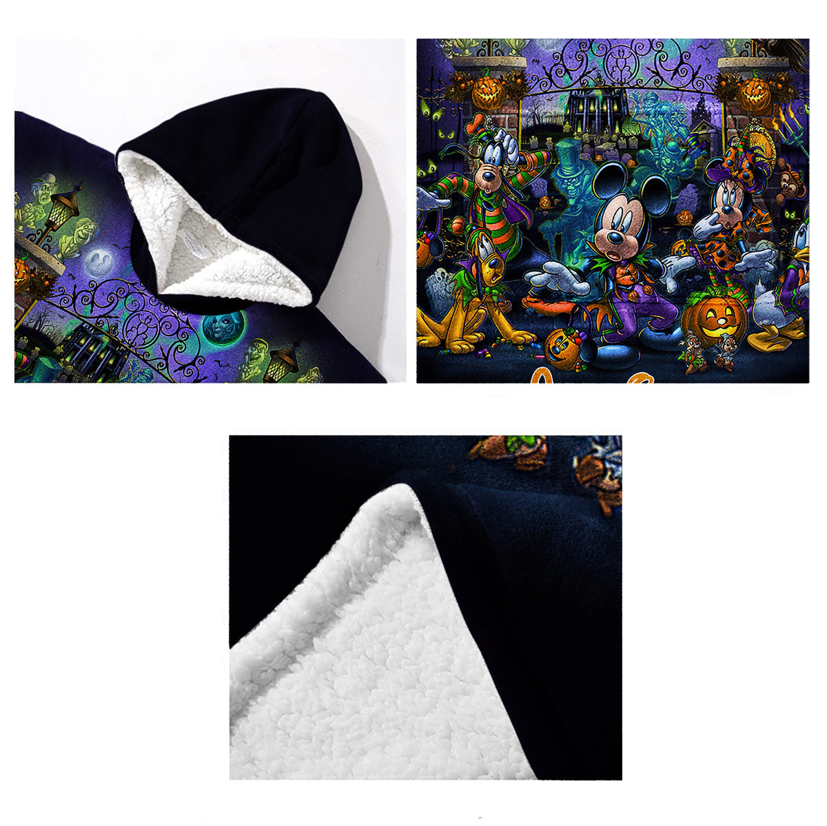 Personalized Halloween Blanket Hoodie Custom Name Gift Blanket Hoodie GradoCreations