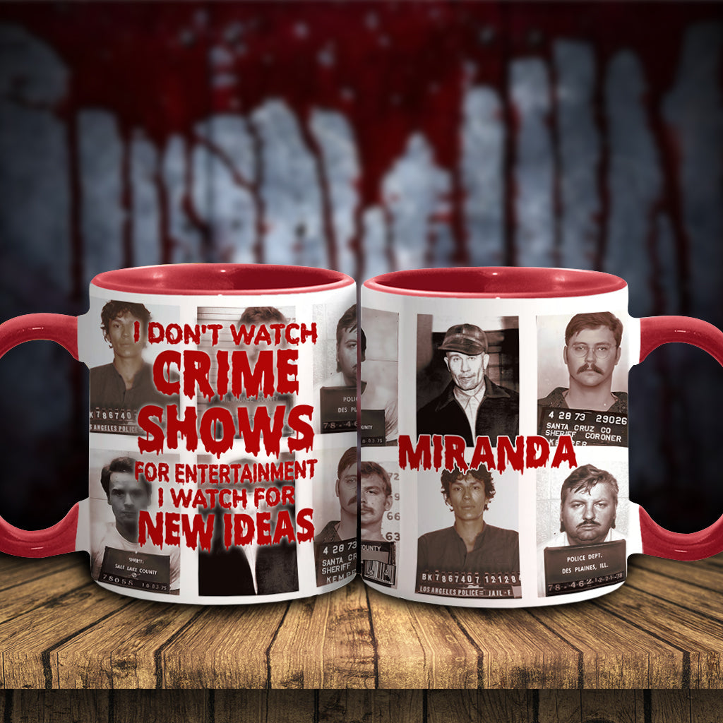 Personalized Accent Mug with Funny Crime Show Quote Gift Idea Accent Mug GradoCreations