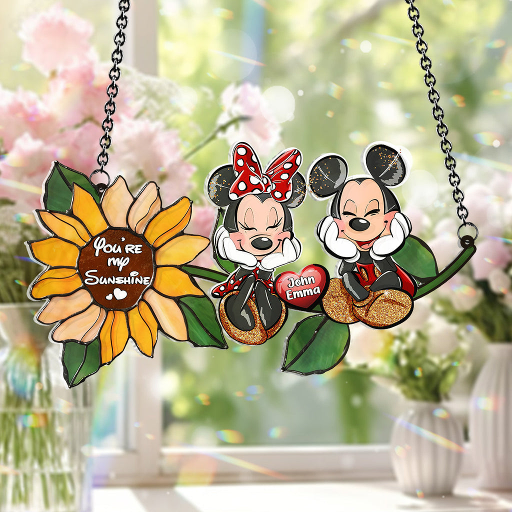Personalized Sunflower Suncatcher Ornament for Home Decor Window Hanging Suncatcher Ornament GradoCreations