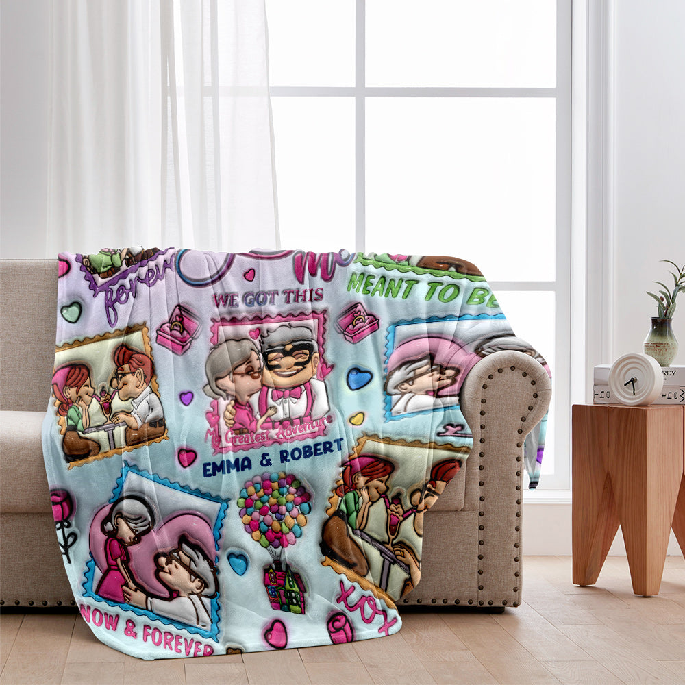 Personalized Flannel Mouse Blanket Custom Name Gift for Couples Blanket GradoCreations