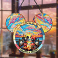 Personalized Mouse Hanging Suncatcher Ornament Custom Gift for Couples Window Hanging Suncatcher Ornament GradoCreations