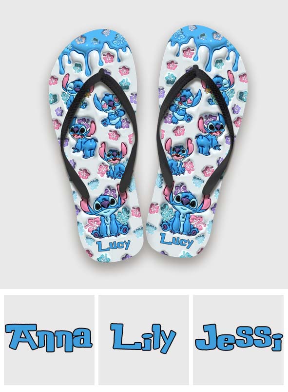 Personalized Ohana Flip Flops Custom Name Beach Gift Flip Flops GradoCreations