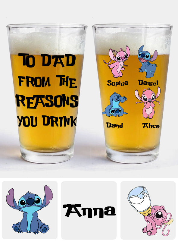 Personalized Beer Glass for Dad Custom Name Gift Idea Beer Glass GradoCreations