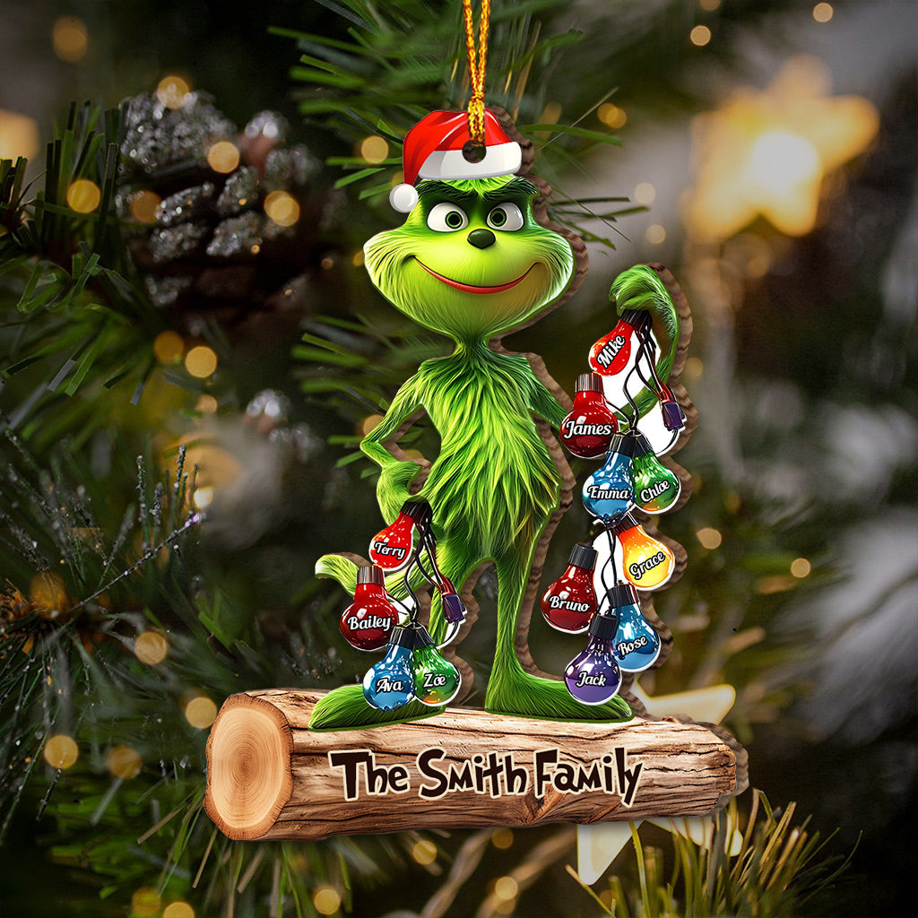 Personalized Christmas Family Ornament Custom Name Gift Ornament GradoCreations