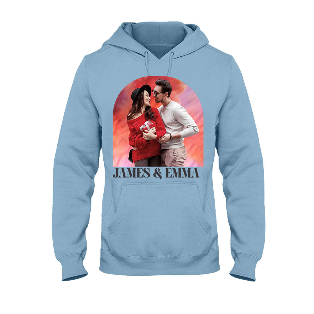 Personalized Couple T-shirt & Hoodie Custom Names Gift for Valentine’s Day T-shirt & Hoodie GradoCreations