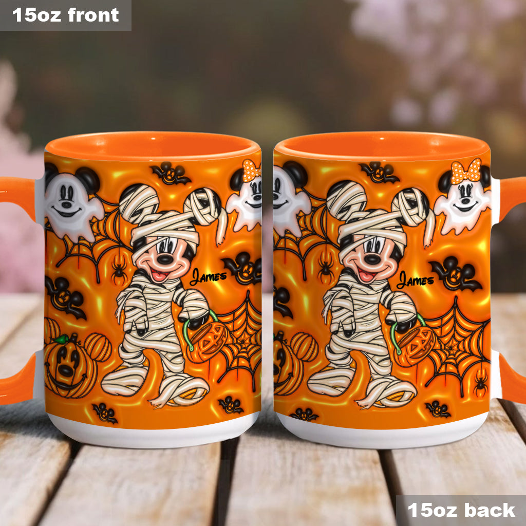 Personalized Halloween Accent Mug for Kids Custom Names Accent Mug GradoCreations