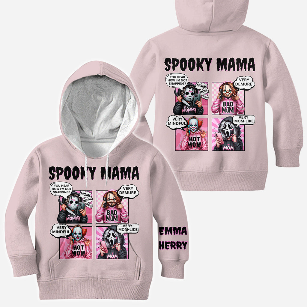 Personalized Spooky Mama All Over Shirt Custom Name Gift for Mom All Over Shirt GradoCreations